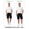image:imageJMIERR Mens Casual Cotton Twill Cargo Shorts Drawstring Classic Chino Stretch Short with 6 PocketsA Black