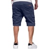 image:imageJMIERR Mens Casual Cotton Twill Cargo Shorts Drawstring Classic Chino Stretch Short with 6 PocketsA Blue
