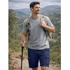 image:imageJMIERR Mens Casual Cotton Twill Cargo Shorts Drawstring Classic Chino Stretch Short with 6 PocketsA Blue