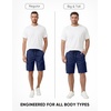 image:imageJMIERR Mens Casual Cotton Twill Cargo Shorts Drawstring Classic Chino Stretch Short with 6 PocketsA Blue