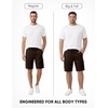 image:imageJMIERR Mens Casual Cotton Twill Cargo Shorts Drawstring Classic Chino Stretch Short with 6 PocketsA Brown