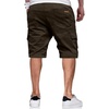 image:imageJMIERR Mens Casual Cotton Twill Cargo Shorts Drawstring Classic Chino Stretch Short with 6 PocketsA Brown