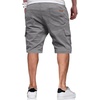 image:imageJMIERR Mens Casual Cotton Twill Cargo Shorts Drawstring Classic Chino Stretch Short with 6 PocketsA Gray