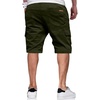 image:imageJMIERR Mens Casual Cotton Twill Cargo Shorts Drawstring Classic Chino Stretch Short with 6 PocketsA Green