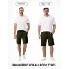 image:imageJMIERR Mens Casual Cotton Twill Cargo Shorts Drawstring Classic Chino Stretch Short with 6 PocketsA Green