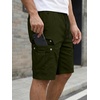 image:imageJMIERR Mens Casual Cotton Twill Cargo Shorts Drawstring Classic Chino Stretch Short with 6 PocketsA Green