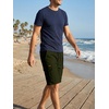 image:imageJMIERR Mens Casual Cotton Twill Cargo Shorts Drawstring Classic Chino Stretch Short with 6 PocketsA Green