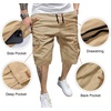 image:imageJMIERR Mens Casual Cotton Twill Cargo Shorts Drawstring Classic Chino Stretch Short with 6 PocketsA Khaki