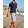 image:imageJMIERR Mens Casual Cotton Twill Cargo Shorts Drawstring Classic Chino Stretch Short with 6 PocketsA Sliver Gray