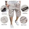 image:imageJMIERR Mens Casual Cotton Twill Cargo Shorts Drawstring Classic Chino Stretch Short with 6 PocketsA Sliver Gray