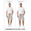 image:imageJMIERR Mens Casual Cotton Twill Cargo Shorts Drawstring Classic Chino Stretch Short with 6 PocketsA Sliver Gray