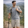 image:imageJMIERR Mens Casual Cotton Twill Cargo Shorts Drawstring Classic Chino Stretch Short with 6 PocketsA Sliver Gray