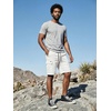 image:imageJMIERR Mens Casual Cotton Twill Cargo Shorts Drawstring Classic Chino Stretch Short with 6 PocketsA White