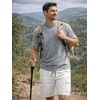 image:imageJMIERR Mens Casual Cotton Twill Cargo Shorts Drawstring Classic Chino Stretch Short with 6 PocketsA White