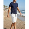 image:imageJMIERR Mens Casual Cotton Twill Cargo Shorts Drawstring Classic Chino Stretch Short with 6 PocketsA White