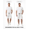 image:imageJMIERR Mens Casual Cotton Twill Cargo Shorts Drawstring Classic Chino Stretch Short with 6 PocketsA White