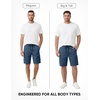 image:imageJMIERR Mens Casual Cotton Twill Cargo Shorts Drawstring Classic Chino Stretch Short with 6 PocketsB Blue