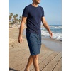 image:imageJMIERR Mens Casual Cotton Twill Cargo Shorts Drawstring Classic Chino Stretch Short with 6 PocketsB Blue