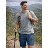image:imageJMIERR Mens Casual Cotton Twill Cargo Shorts Drawstring Classic Chino Stretch Short with 6 PocketsB Blue
