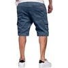 image:imageJMIERR Mens Casual Cotton Twill Cargo Shorts Drawstring Classic Chino Stretch Short with 6 PocketsB Blue