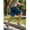 image:imageJMIERR Mens Casual Cotton Twill Cargo Shorts Drawstring Classic Chino Stretch Short with 6 PocketsB Blue