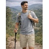 image:imageJMIERR Mens Casual Cotton Twill Cargo Shorts Drawstring Classic Chino Stretch Short with 6 PocketsB Brown