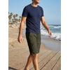 image:imageJMIERR Mens Casual Cotton Twill Cargo Shorts Drawstring Classic Chino Stretch Short with 6 PocketsB Green