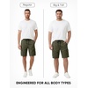 image:imageJMIERR Mens Casual Cotton Twill Cargo Shorts Drawstring Classic Chino Stretch Short with 6 PocketsB Green
