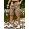 image:imageJMIERR Mens Casual Cotton Twill Cargo Shorts Drawstring Classic Chino Stretch Short with 6 PocketsB Khaki