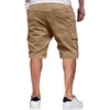 image:imageJMIERR Mens Casual Cotton Twill Cargo Shorts Drawstring Classic Chino Stretch Short with 6 PocketsB Khaki