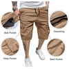 image:imageJMIERR Mens Casual Cotton Twill Cargo Shorts Drawstring Classic Chino Stretch Short with 6 PocketsB Khaki