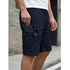 image:imageJMIERR Mens Casual Cotton Twill Cargo Shorts Drawstring Classic Chino Stretch Short with 6 PocketsBlue