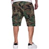 image:imageJMIERR Mens Casual Cotton Twill Cargo Shorts Drawstring Classic Chino Stretch Short with 6 PocketsCamobrown