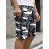 image:imageJMIERR Mens Casual Cotton Twill Cargo Shorts Drawstring Classic Chino Stretch Short with 6 PocketsCamogray