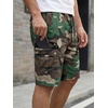 image:imageJMIERR Mens Casual Cotton Twill Cargo Shorts Drawstring Classic Chino Stretch Short with 6 PocketsCamogreen