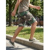 image:imageJMIERR Mens Casual Cotton Twill Cargo Shorts Drawstring Classic Chino Stretch Short with 6 PocketsCamogreen