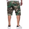 image:imageJMIERR Mens Casual Cotton Twill Cargo Shorts Drawstring Classic Chino Stretch Short with 6 PocketsCamogreen