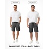 image:imageJMIERR Mens Casual Cotton Twill Cargo Shorts Drawstring Classic Chino Stretch Short with 6 PocketsGrey