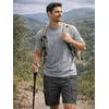 image:imageJMIERR Mens Casual Cotton Twill Cargo Shorts Drawstring Classic Chino Stretch Short with 6 PocketsGrey