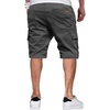 image:imageJMIERR Mens Casual Cotton Twill Cargo Shorts Drawstring Classic Chino Stretch Short with 6 PocketsGrey