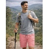 image:imageJMIERR Mens Casual Cotton Twill Cargo Shorts Drawstring Classic Chino Stretch Short with 6 PocketsPink