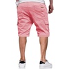 image:imageJMIERR Mens Casual Cotton Twill Cargo Shorts Drawstring Classic Chino Stretch Short with 6 PocketsPink