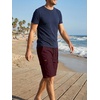image:imageJMIERR Mens Casual Cotton Twill Cargo Shorts Drawstring Classic Chino Stretch Short with 6 PocketsRed