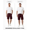 image:imageJMIERR Mens Casual Cotton Twill Cargo Shorts Drawstring Classic Chino Stretch Short with 6 PocketsRed