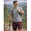 image:imageJMIERR Mens Casual Cotton Twill Cargo Shorts Drawstring Classic Chino Stretch Short with 6 PocketsRed