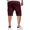 image:imageJMIERR Mens Casual Cotton Twill Cargo Shorts Drawstring Classic Chino Stretch Short with 6 PocketsRed
