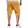 image:imageJMIERR Mens Casual Cotton Twill Cargo Shorts Drawstring Classic Chino Stretch Short with 6 PocketsYellow
