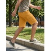 image:imageJMIERR Mens Casual Cotton Twill Cargo Shorts Drawstring Classic Chino Stretch Short with 6 PocketsYellow