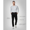 image:imageJMIERR Mens Chino Pants Casual Elastic Waist Tapered Golf TrousersA Black