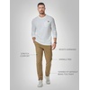 image:imageJMIERR Mens Chino Pants Casual Elastic Waist Tapered Golf TrousersA Khaki